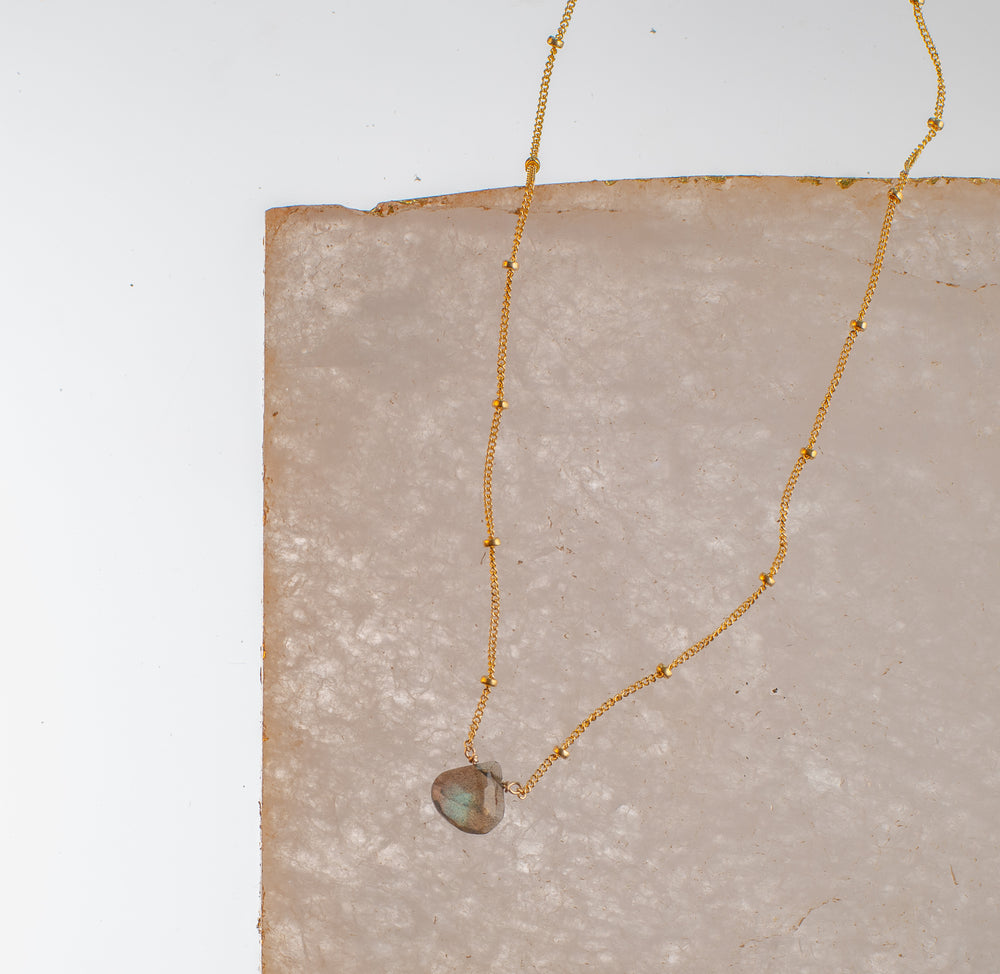 Single Stone Staple Necklace